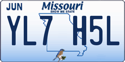 MO license plate YL7H5L
