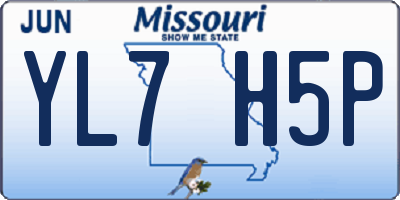 MO license plate YL7H5P