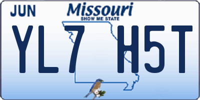 MO license plate YL7H5T