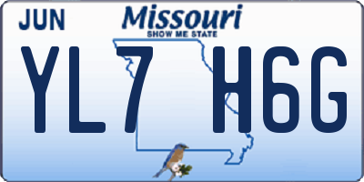 MO license plate YL7H6G