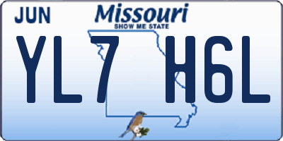 MO license plate YL7H6L