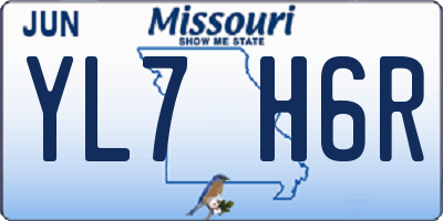 MO license plate YL7H6R