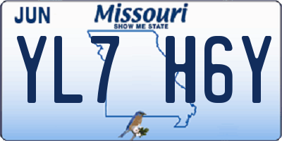 MO license plate YL7H6Y