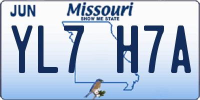 MO license plate YL7H7A