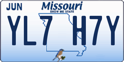 MO license plate YL7H7Y