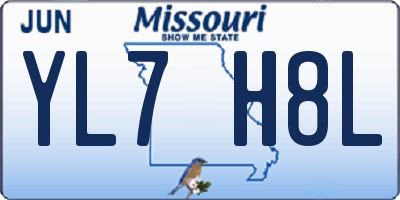MO license plate YL7H8L