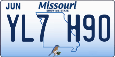 MO license plate YL7H9O