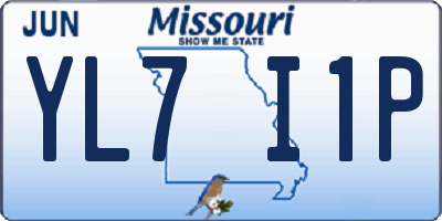 MO license plate YL7I1P