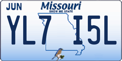 MO license plate YL7I5L