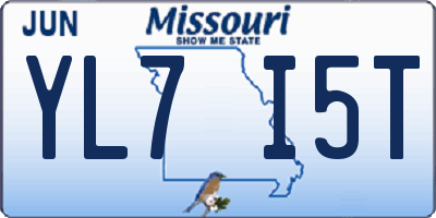 MO license plate YL7I5T