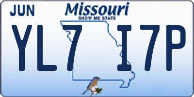 MO license plate YL7I7P