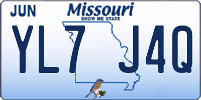 MO license plate YL7J4Q
