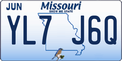 MO license plate YL7J6Q