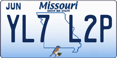 MO license plate YL7L2P