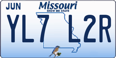 MO license plate YL7L2R