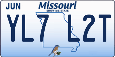 MO license plate YL7L2T