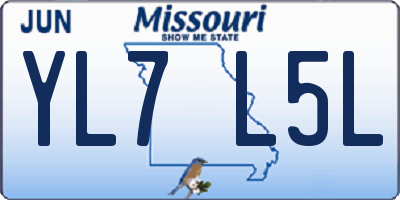 MO license plate YL7L5L