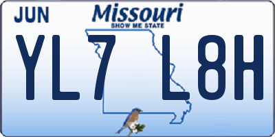 MO license plate YL7L8H