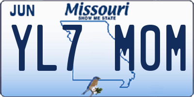 MO license plate YL7M0M