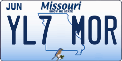 MO license plate YL7M0R