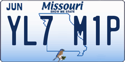 MO license plate YL7M1P