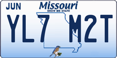 MO license plate YL7M2T