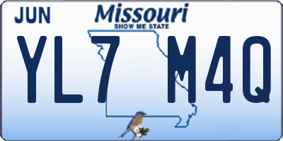 MO license plate YL7M4Q