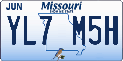 MO license plate YL7M5H