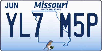 MO license plate YL7M5P