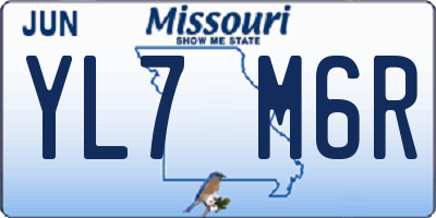 MO license plate YL7M6R