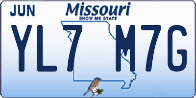 MO license plate YL7M7G
