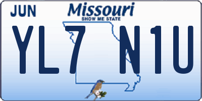 MO license plate YL7N1U