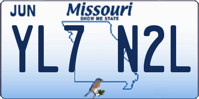 MO license plate YL7N2L