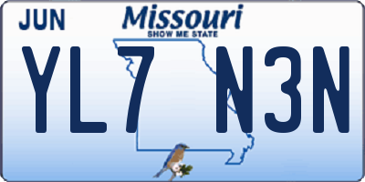 MO license plate YL7N3N