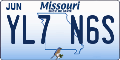 MO license plate YL7N6S