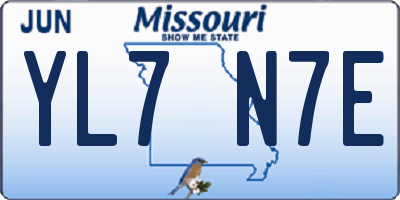MO license plate YL7N7E