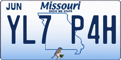 MO license plate YL7P4H