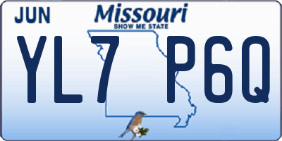MO license plate YL7P6Q