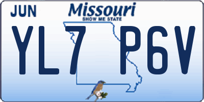 MO license plate YL7P6V