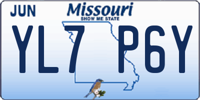 MO license plate YL7P6Y