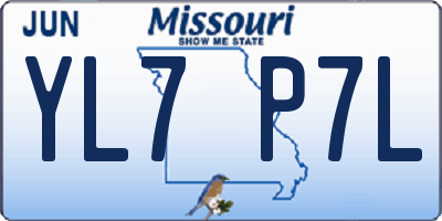 MO license plate YL7P7L