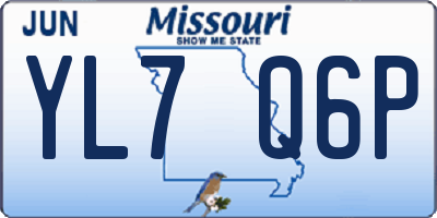 MO license plate YL7Q6P