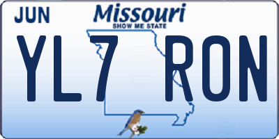 MO license plate YL7R0N