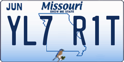MO license plate YL7R1T