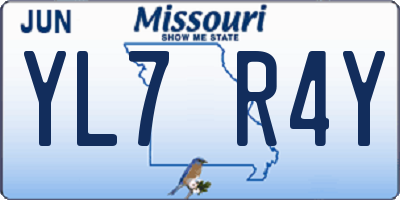 MO license plate YL7R4Y