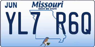 MO license plate YL7R6Q