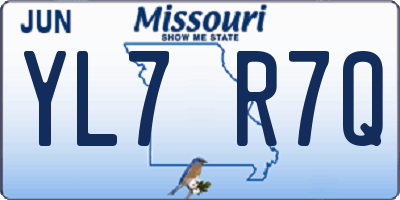 MO license plate YL7R7Q