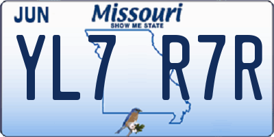 MO license plate YL7R7R