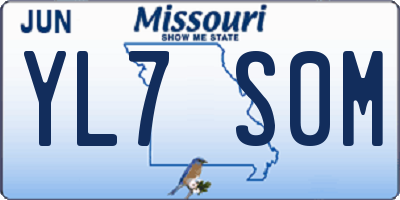 MO license plate YL7S0M