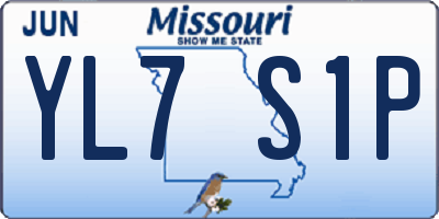 MO license plate YL7S1P